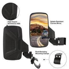 Esploratori UTV Ranger adjustable-angle mirror ensures precise angle without tools.
