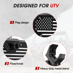 Esploratori UTV rear view mirror wide-angle lens reduces blind spots