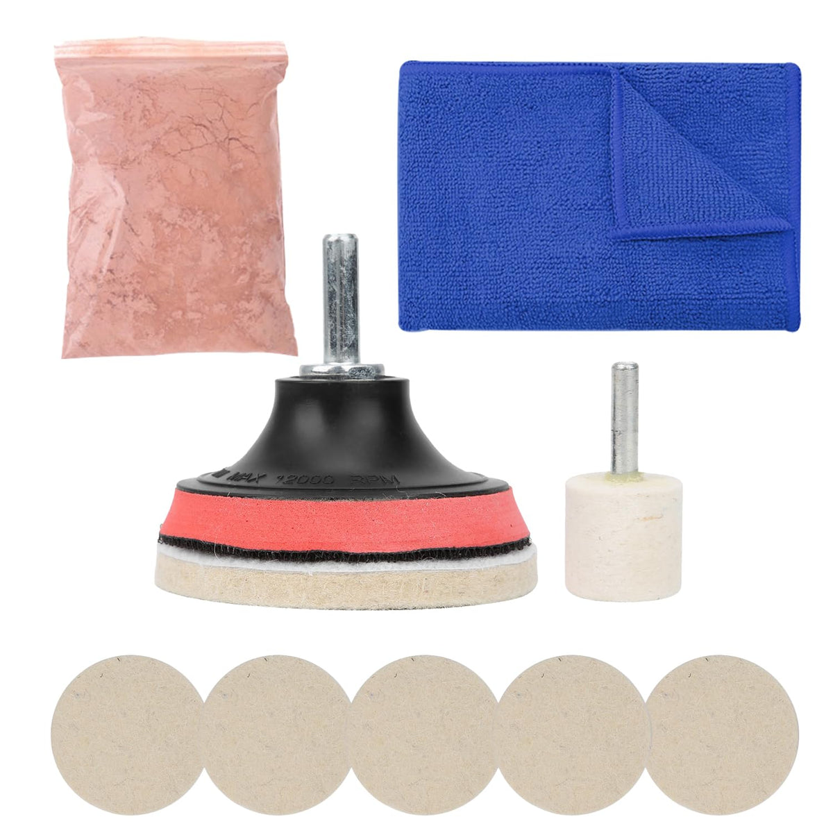 Espusta cerium oxide powder 100g for glass scratch repair.