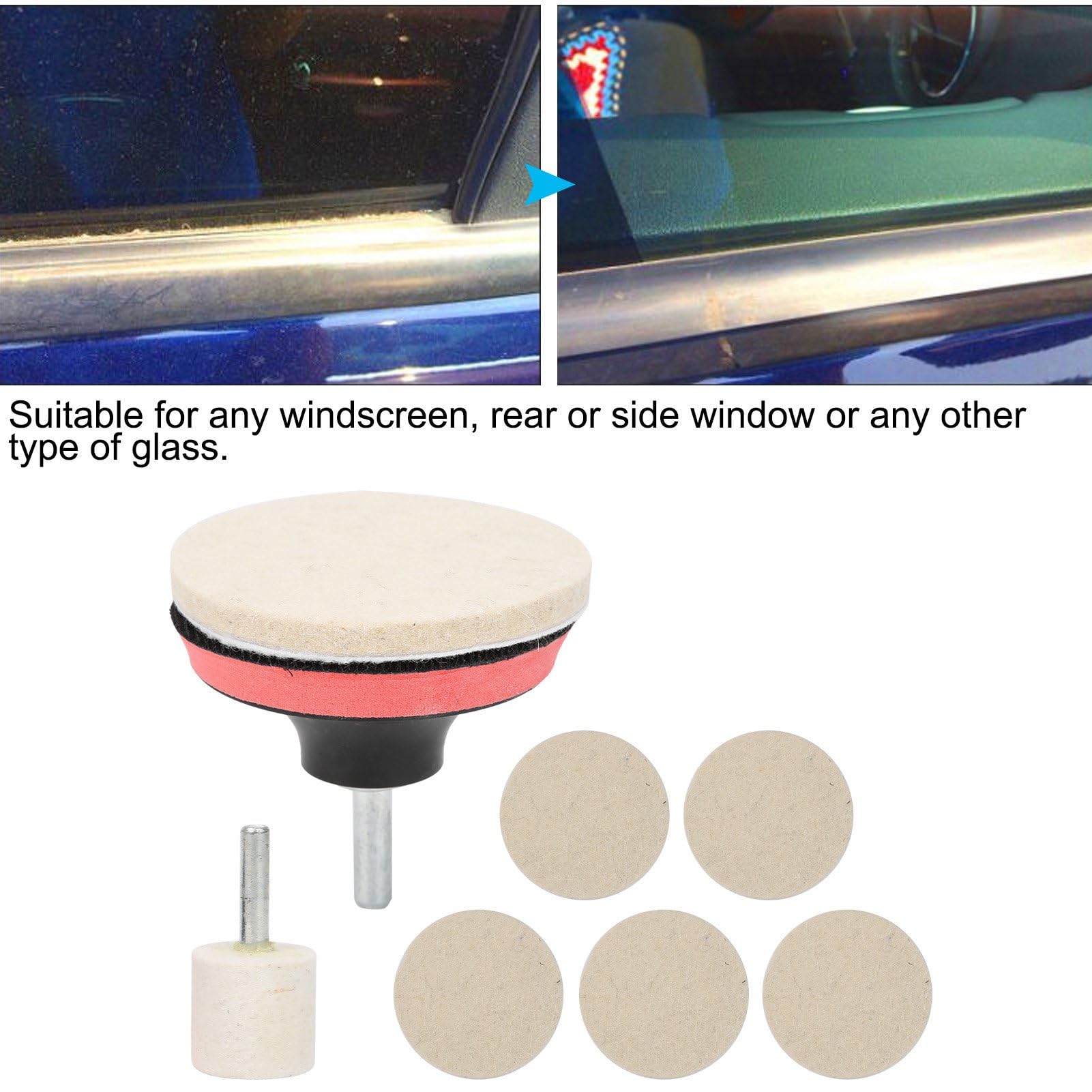 Espusta polishing pad 78mm for smooth glass polishing.