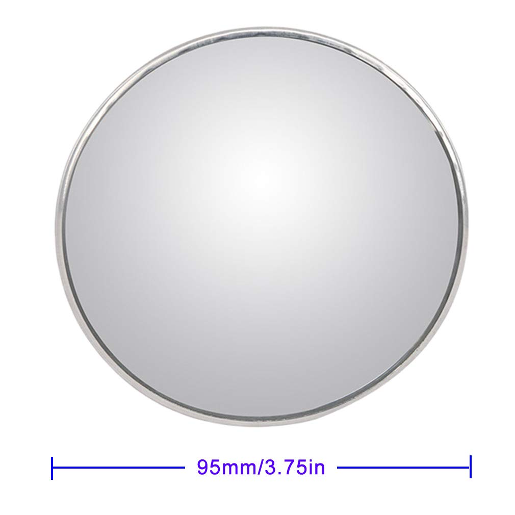 ESreake blind spot mirror with 3M adhesive demonstrates strong attachment.