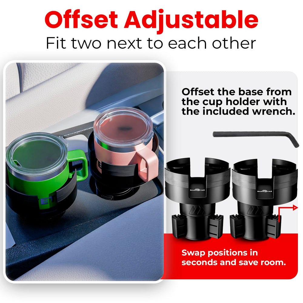 Travel-ready mug holder compatible with common household mugs.