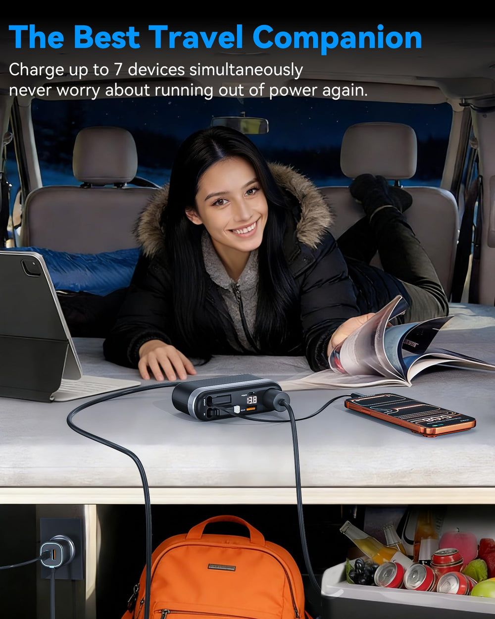 Estbuc LCD voltage display shows real-time car power status