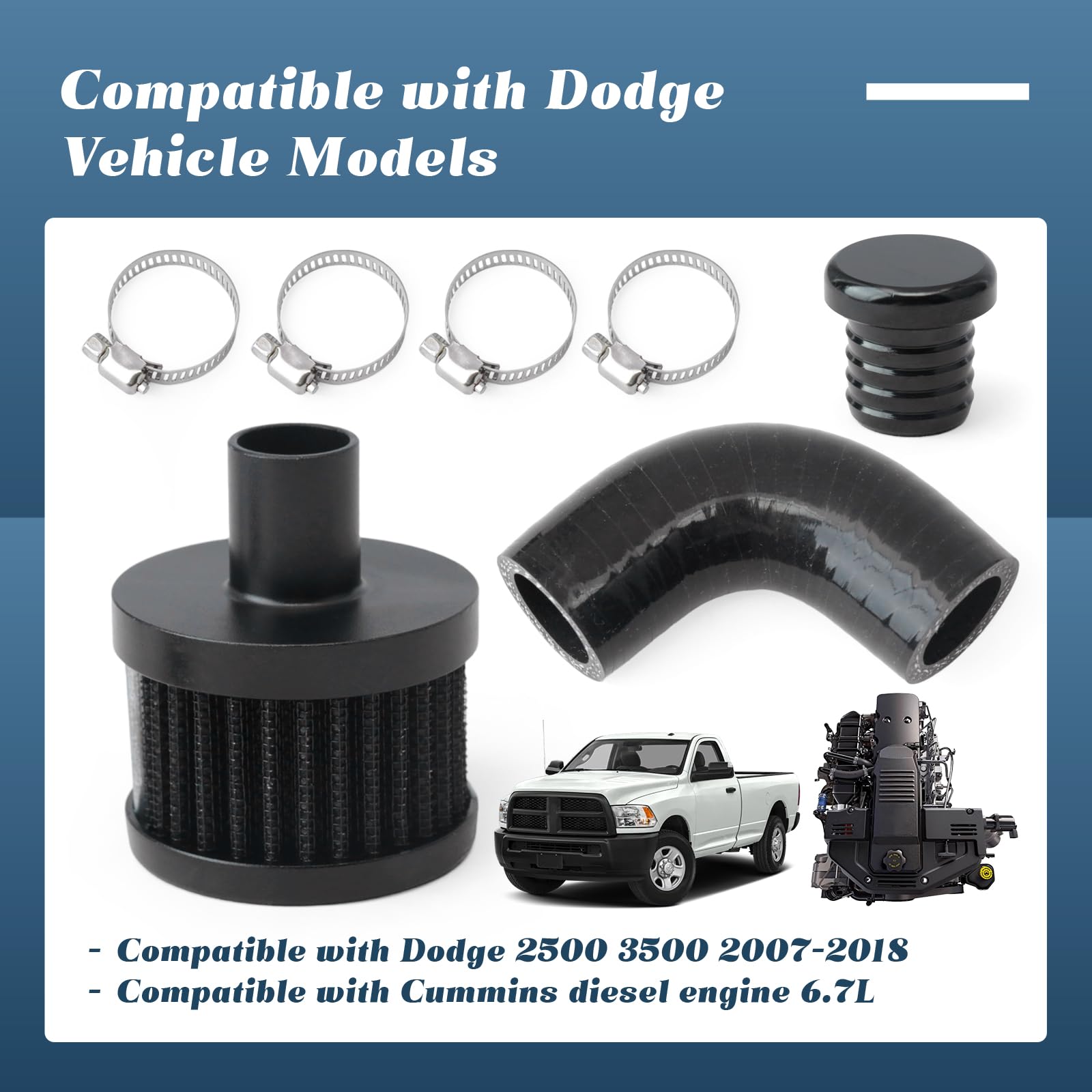 Esttlamer Cummins 6.7L compatibility filter visualized for Dodge fit