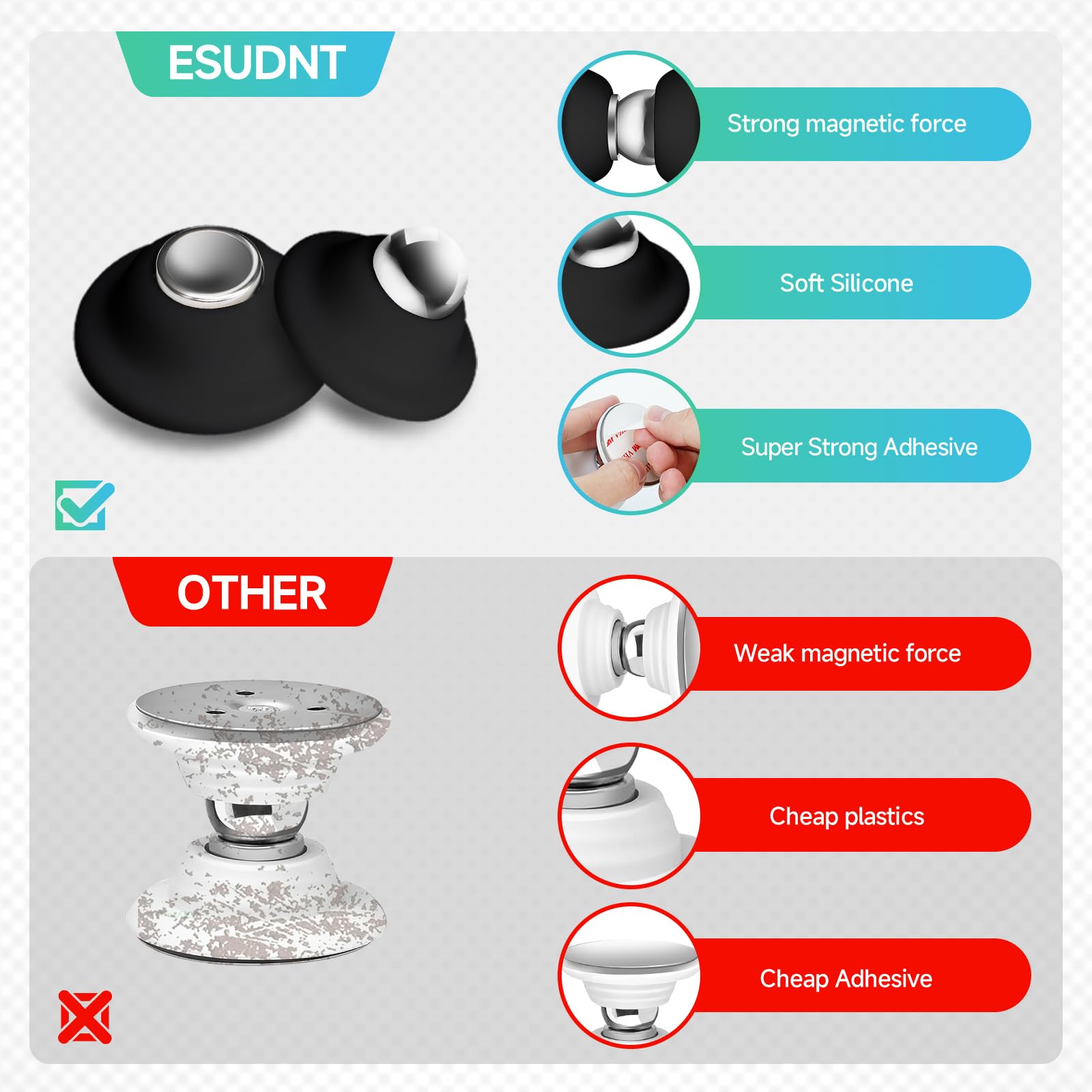 ESUDNT RV catch with adhesive install—no drilling required.