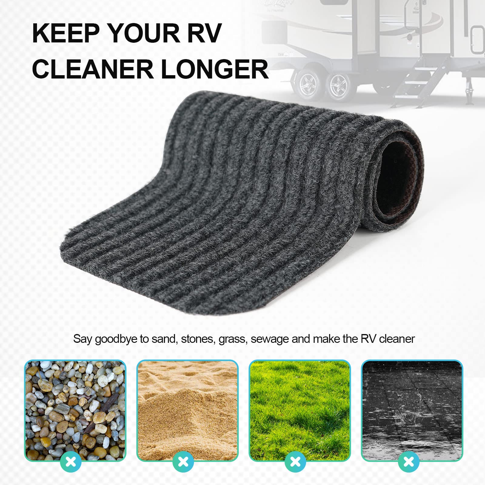 ESUDNT RV Step Covers cut-to-size option for a custom fit