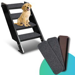 ESUDNT RV step covers front view, three-pack, for mobile home stairs, non-slip design.
