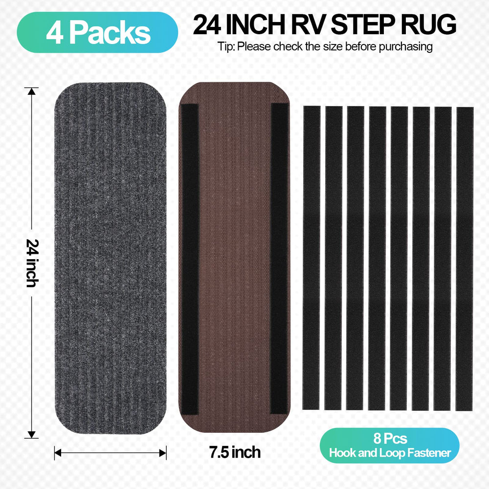ESUDNT RV Step Covers installation on a stair for quick setup