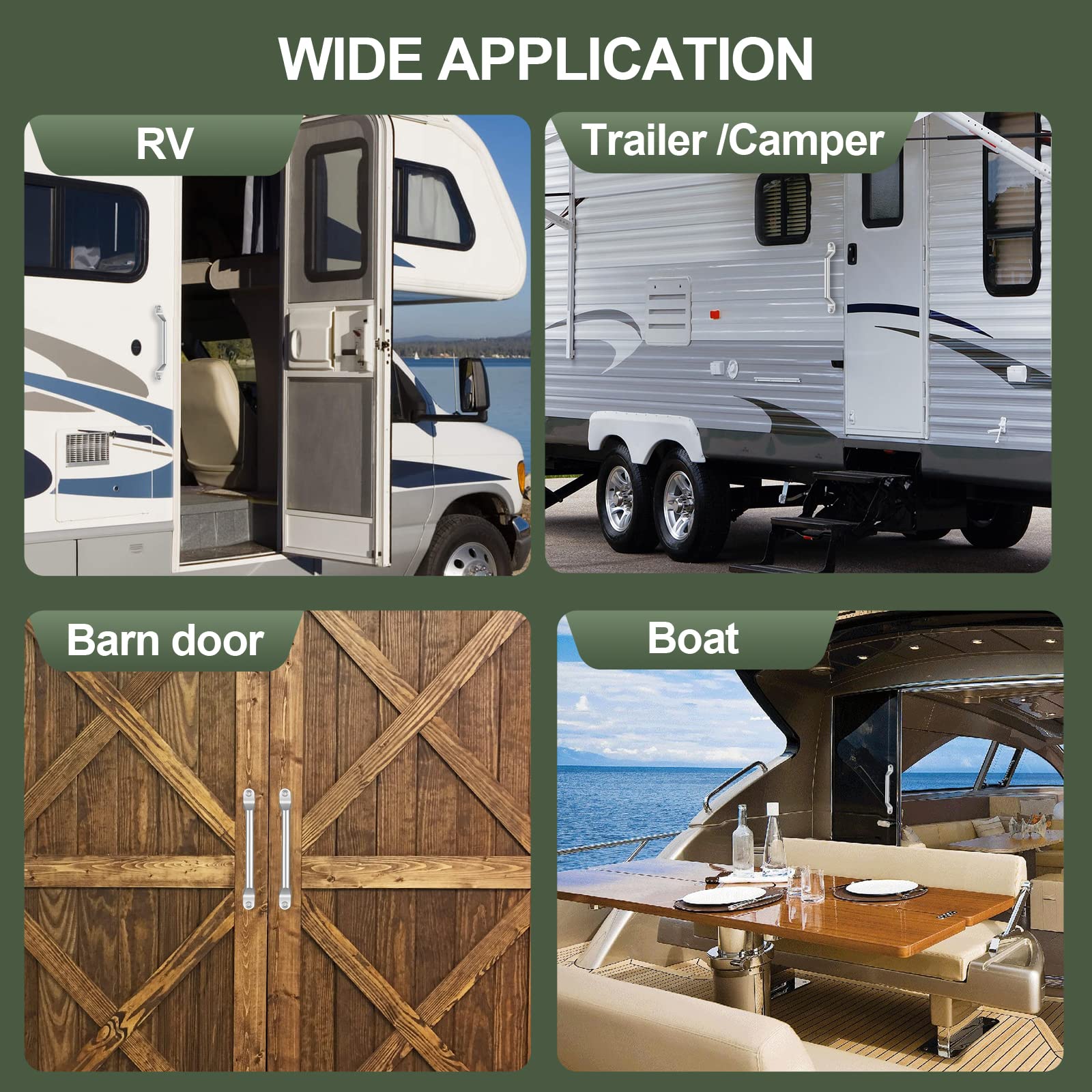 ESUDNT trailer step-assist grab handle supports horizontal or vertical mounting