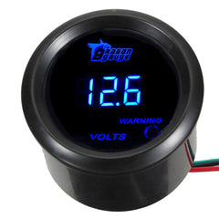 ESUPPORT car volt gauge 52mm blue LED for clear voltage monitoring on the dash
