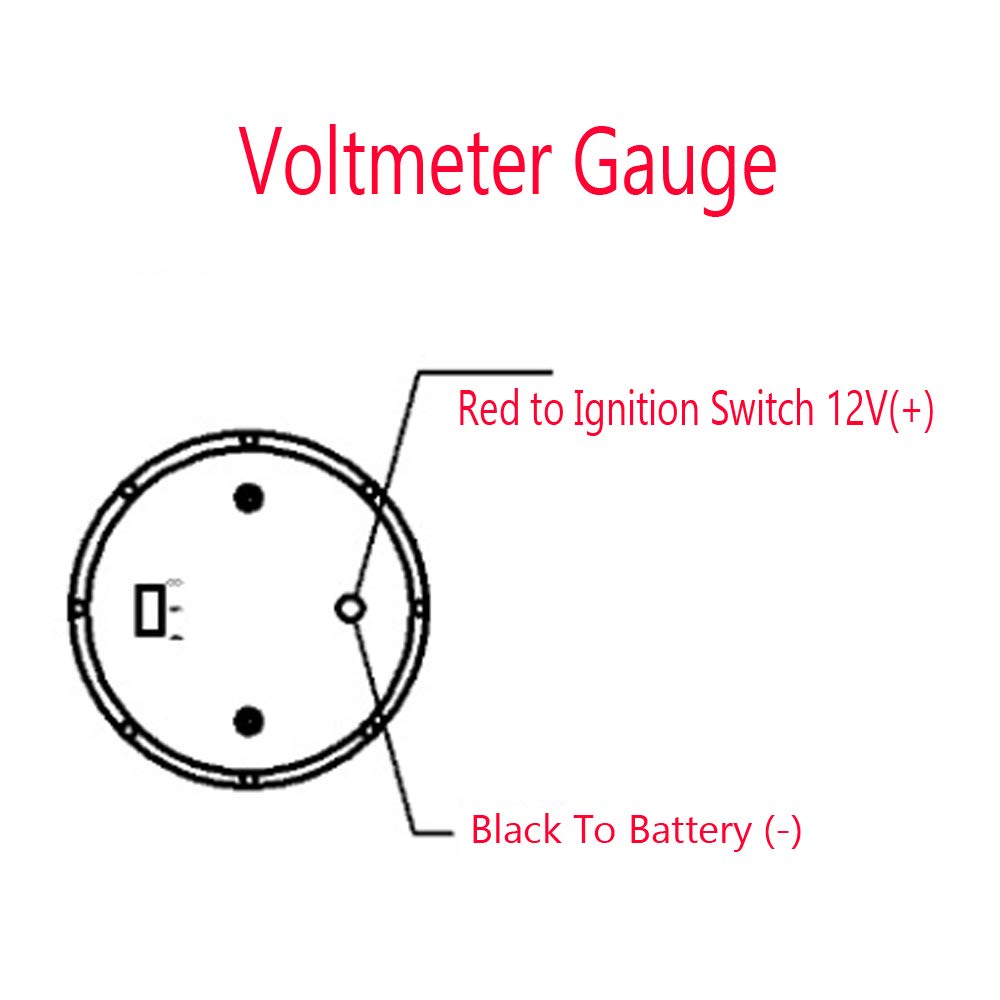 ESUPPORT vehicle voltage monitor 52mm fits standard dash layouts