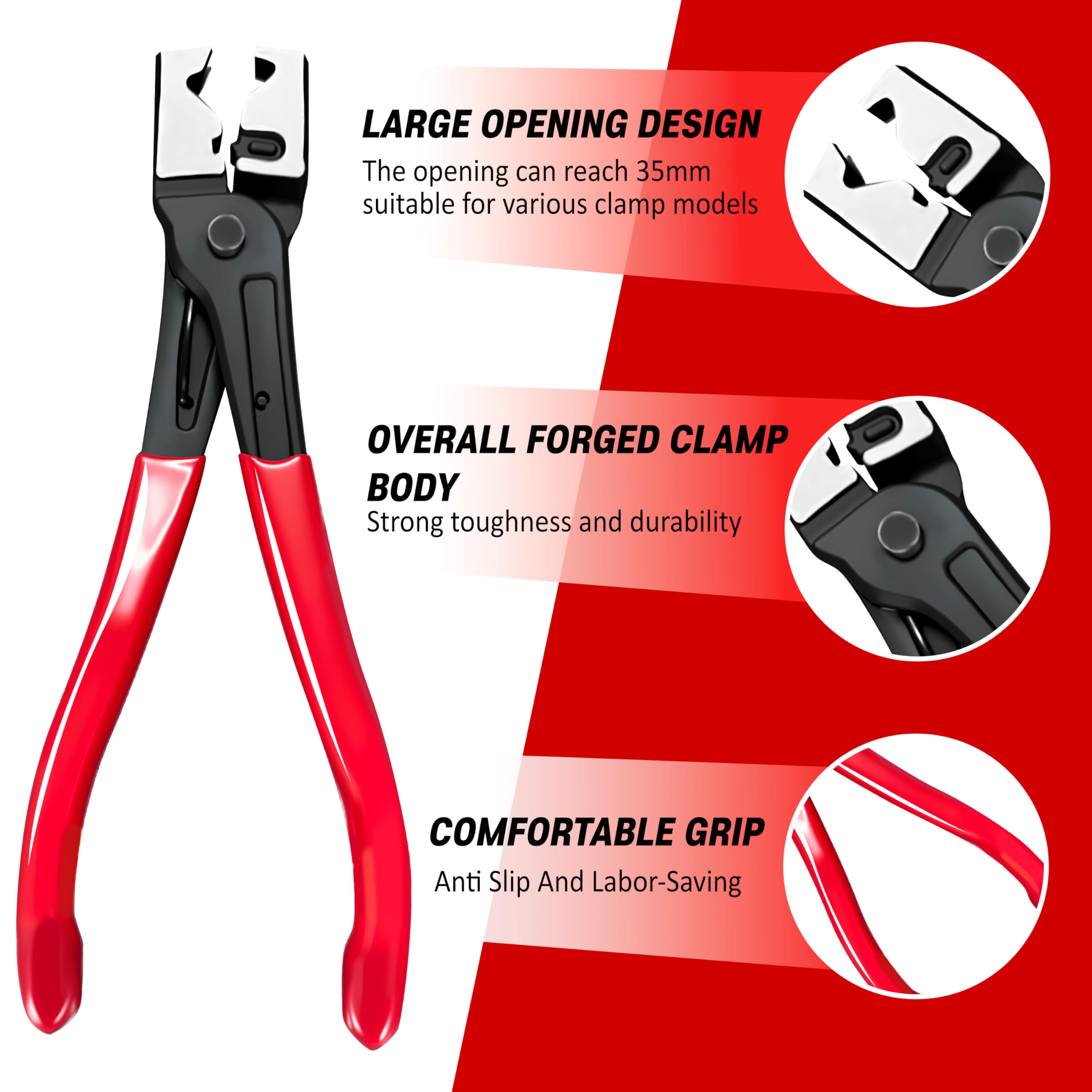 ETCYAOXIN automotive pliers designed for narrow spaces around sensors.