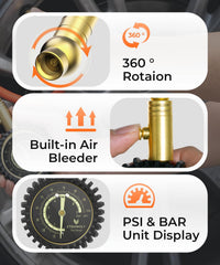 ETENWOLF gauge measuring 0-100 PSI for cars, bikes, and trucks