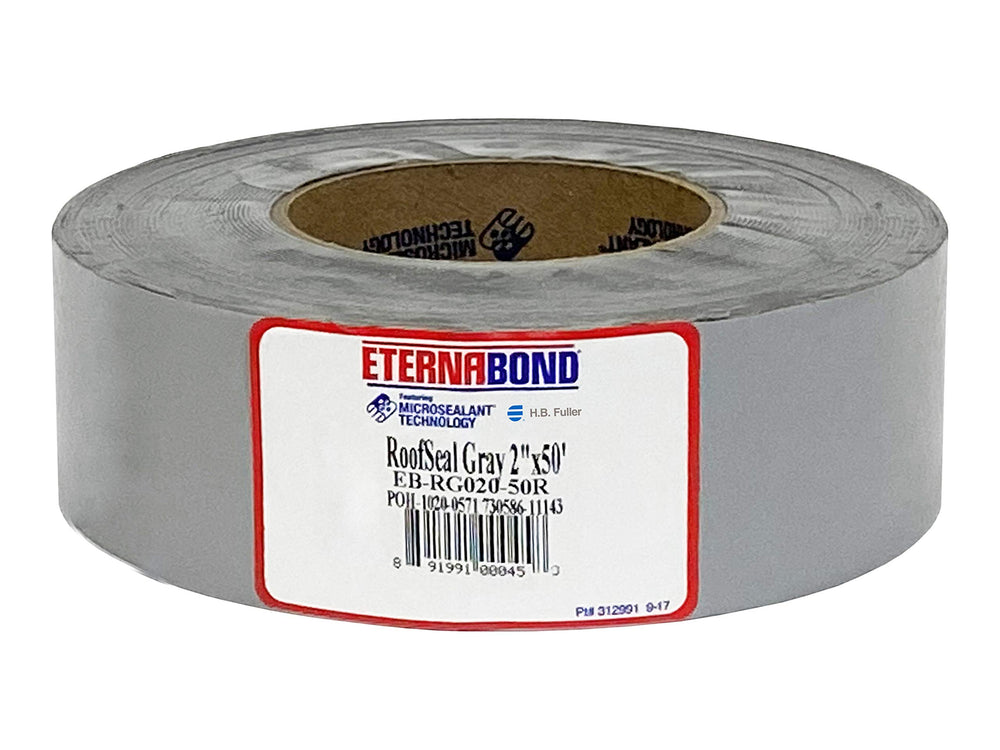 Aluminum backing shown on RoofSeal Gray for an airtight seal.