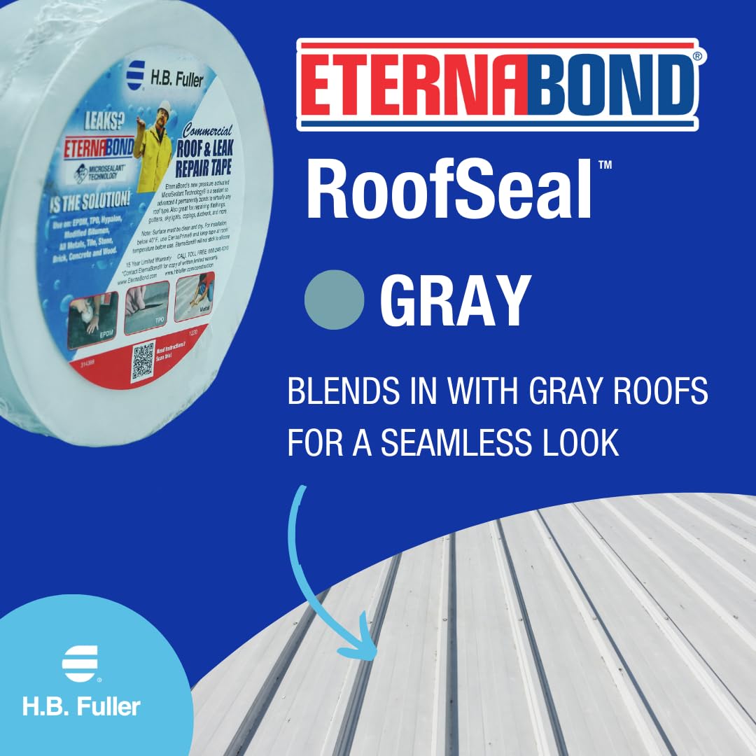 Durable RoofSeal Gray coating protecting a metal surface.