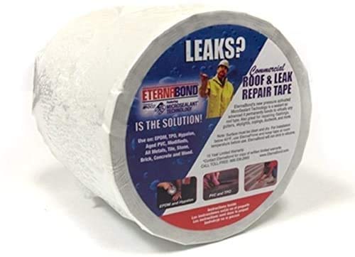 EternaBond RoofSeal White tape application demonstrates quick, watertight roof seam repair.