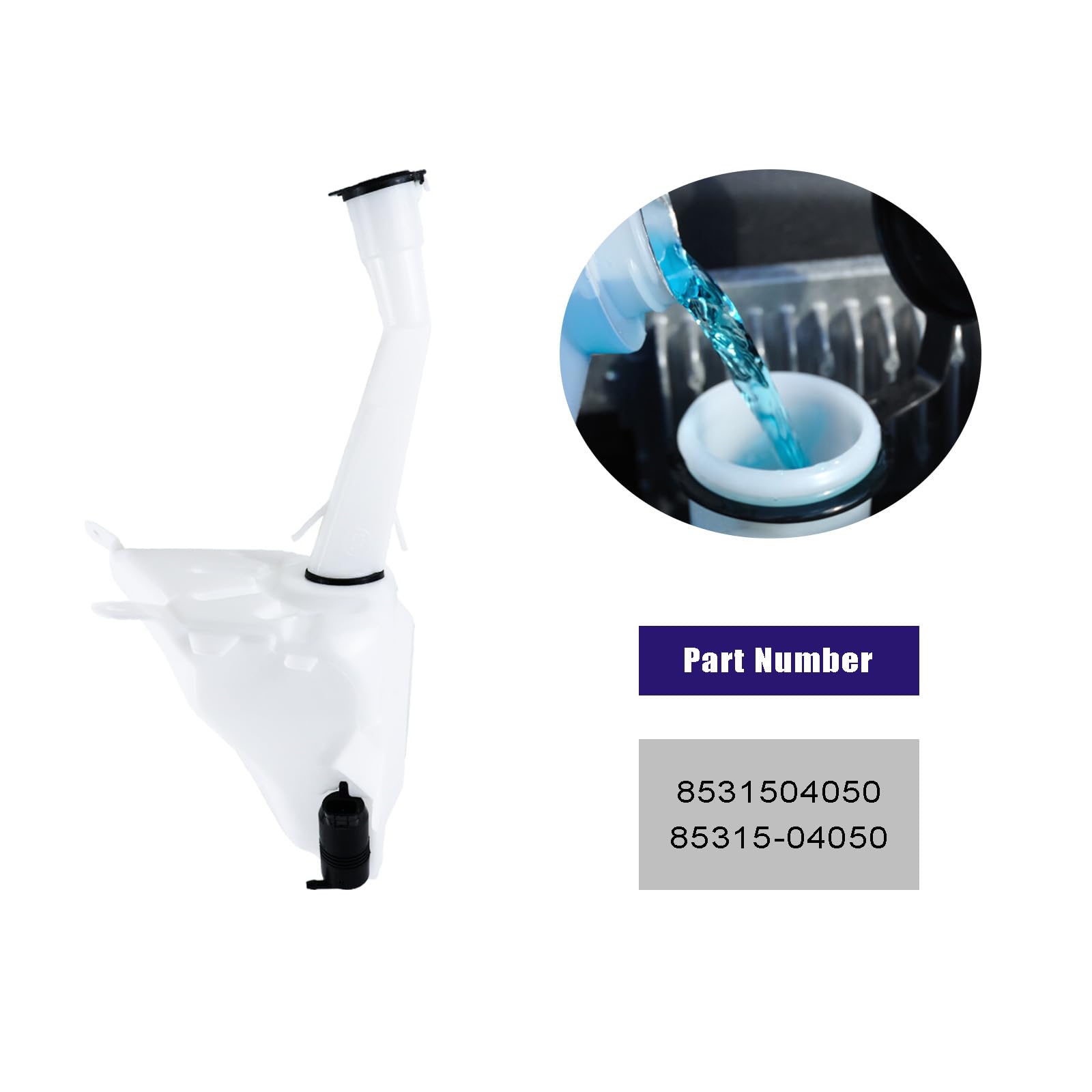 Eterpace reservoir 85315-04050 label confirms model compatibility at a glance.