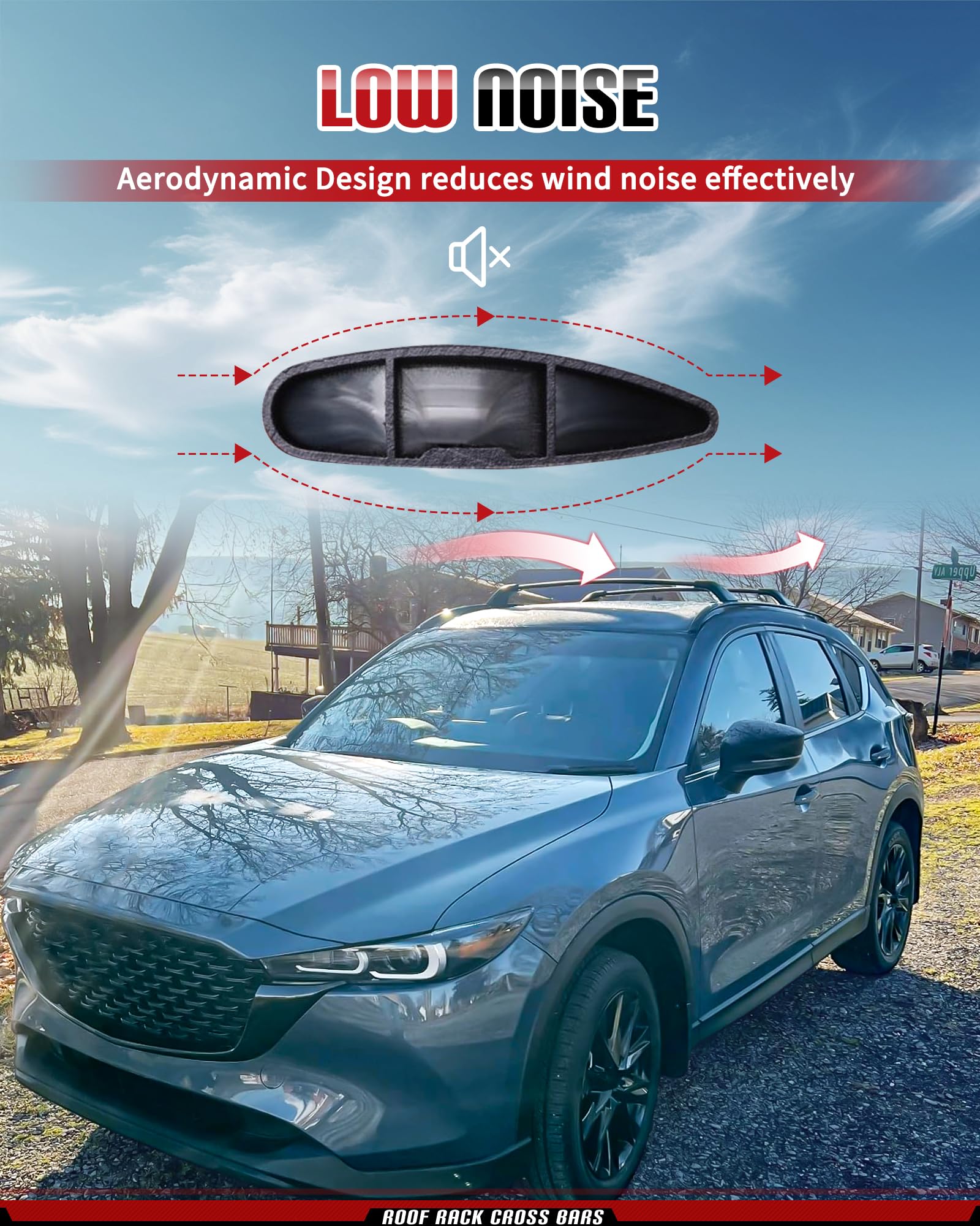 etesan aluminum anti-rust cross bars with CX-5