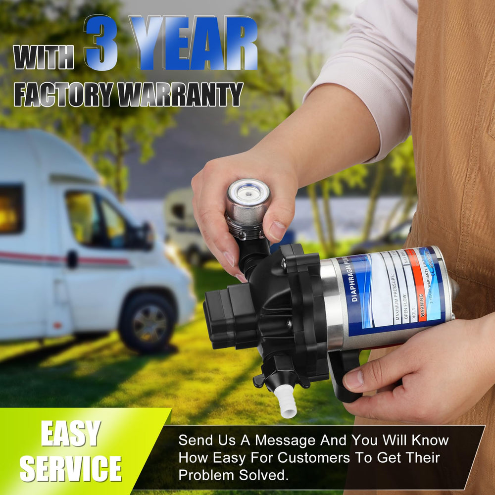 ETESPIE portable RV-use scenario illustrates mobile water pumping on the road.