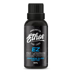 Ethos EZ Glass graphene coating application boosts clarity and protection.