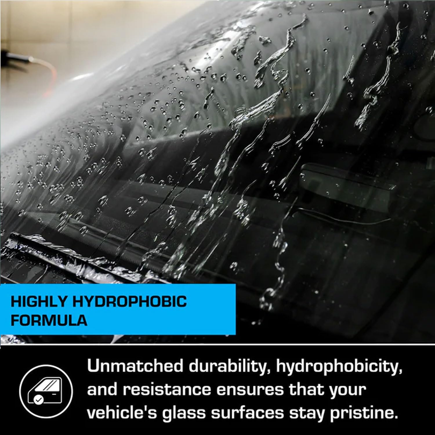 Ethos EZ Glass improves visibility in wet weather for safer driving.