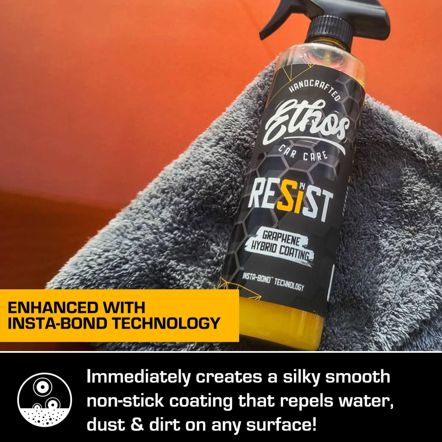 Ethos Resist water-beading test after 12 months.