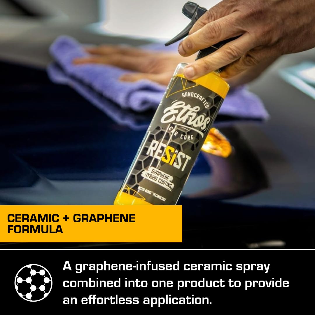 Ethos Resist graphene spray is safe for cars, boats, motorcycles and windows