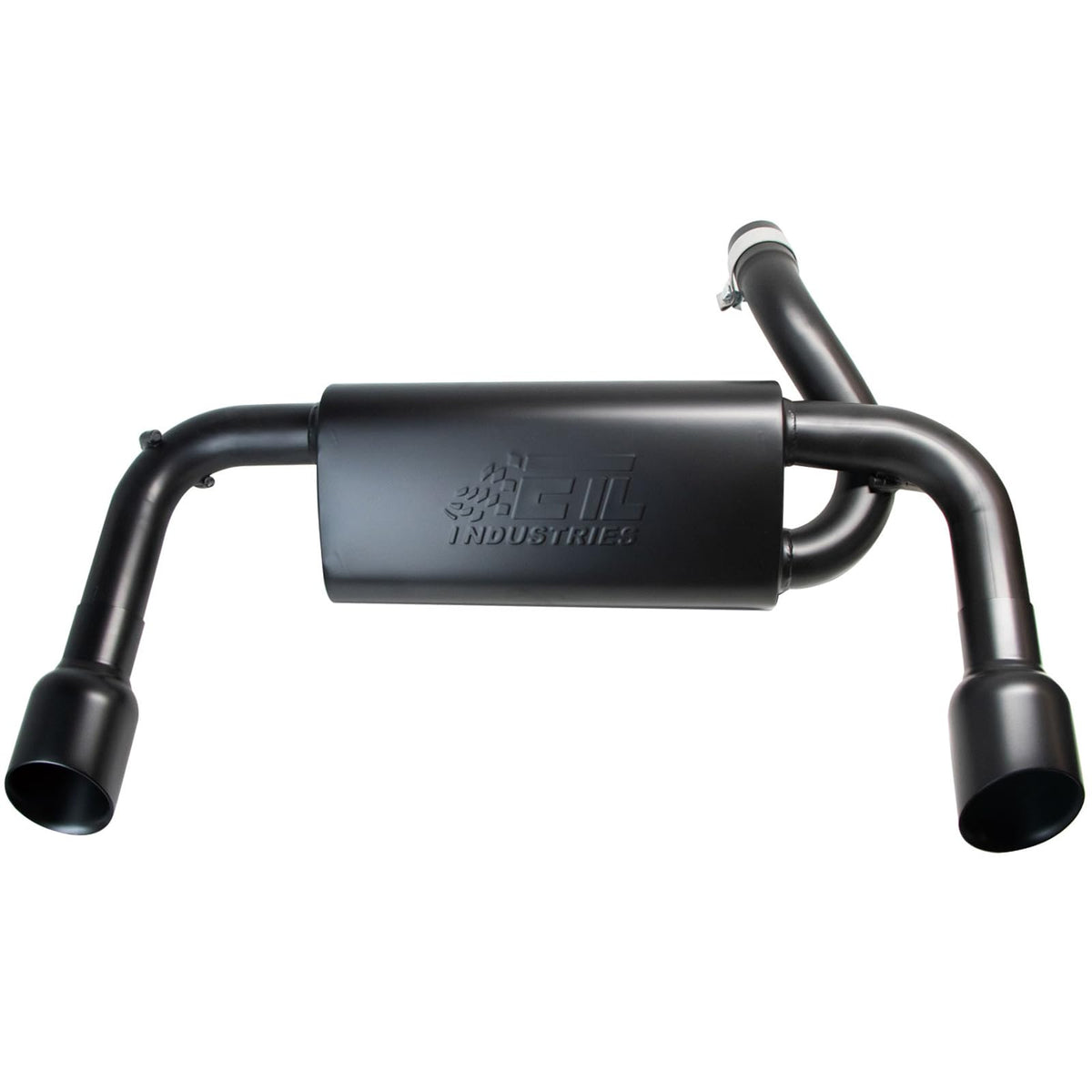 ETL Industries exhaust muffler system on Wrangler JK 2-door during installation for easy fit.