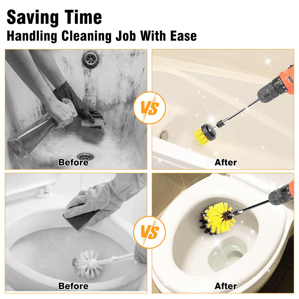 ETOUPA 5.5-inch circular gap brush cleans gaps between tiles and fixtures.
