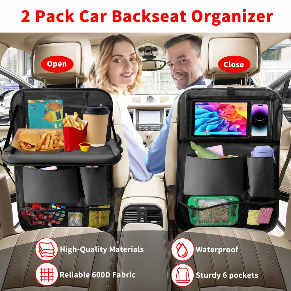Etre Jeune backseat organizer 600D polyester material offers durable use and simple cleaning