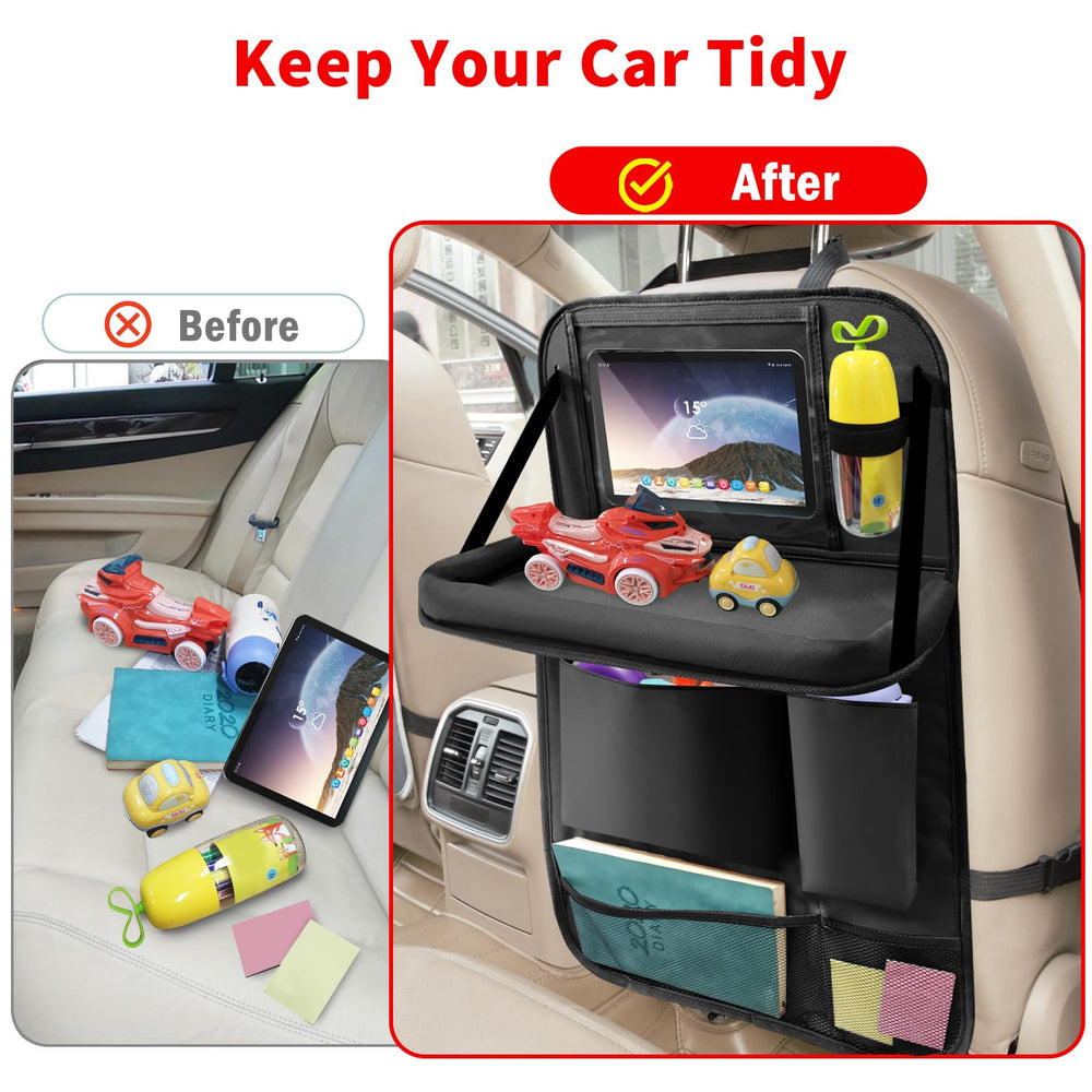 Etre Jeune two-pack backseat organizers provide a coordinated look for family cars