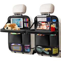 Etre Jeune car backseat organizer with tablet holder setup keeps kids' essentials organized on road trips