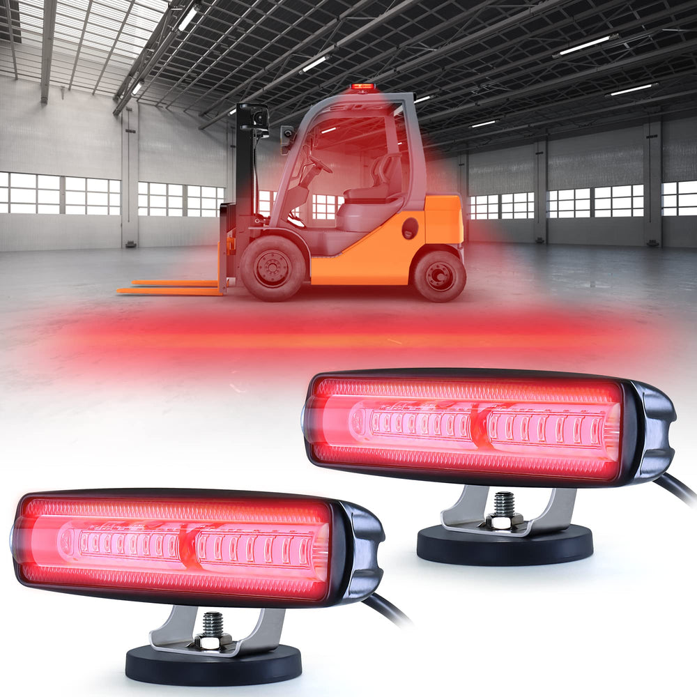 etzone New Magnets LED Forklift Lights with spot lens for focused warehouse illumination.
