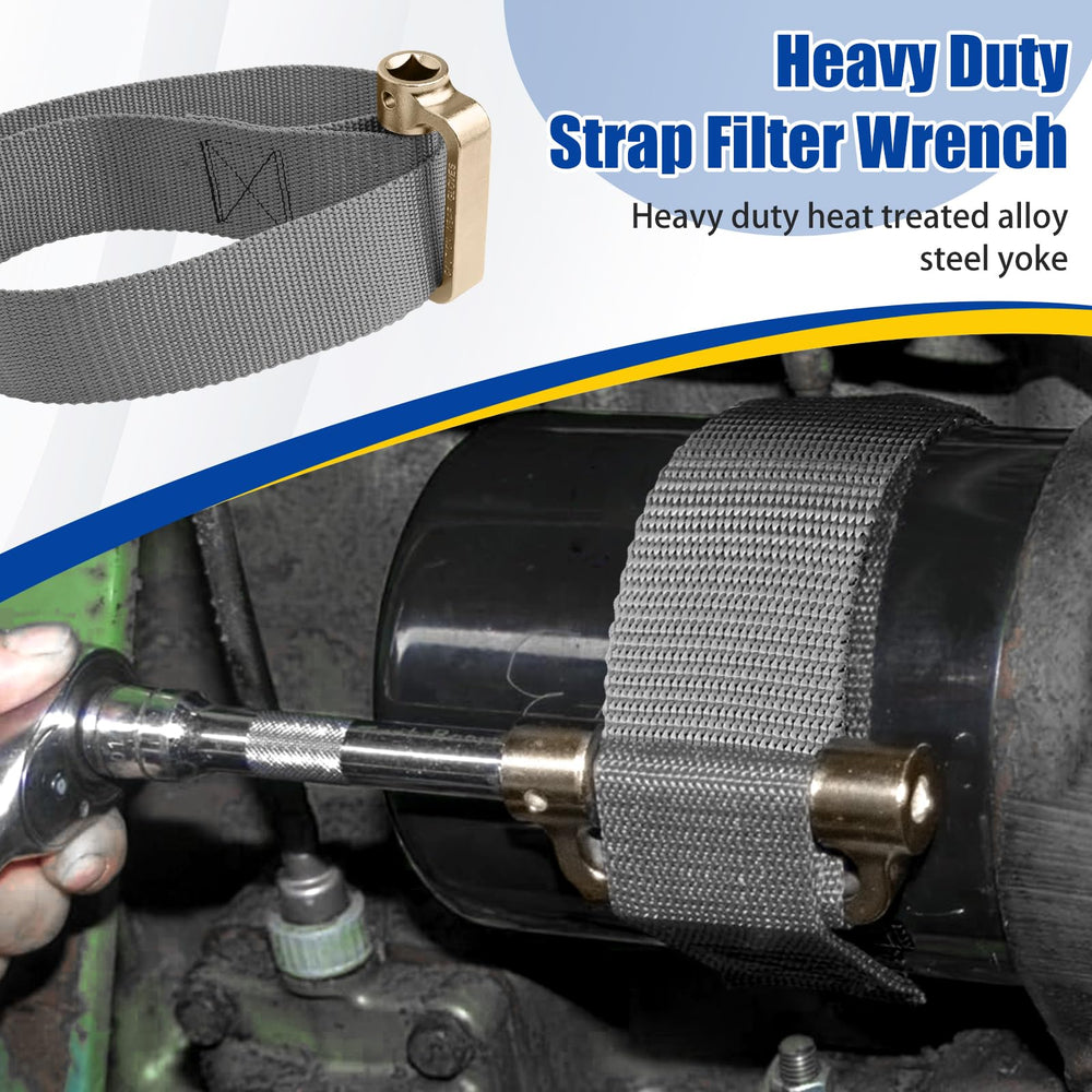 Eudaimonia oil filter tool reduces tool clutter by replacing multiple wrenches.