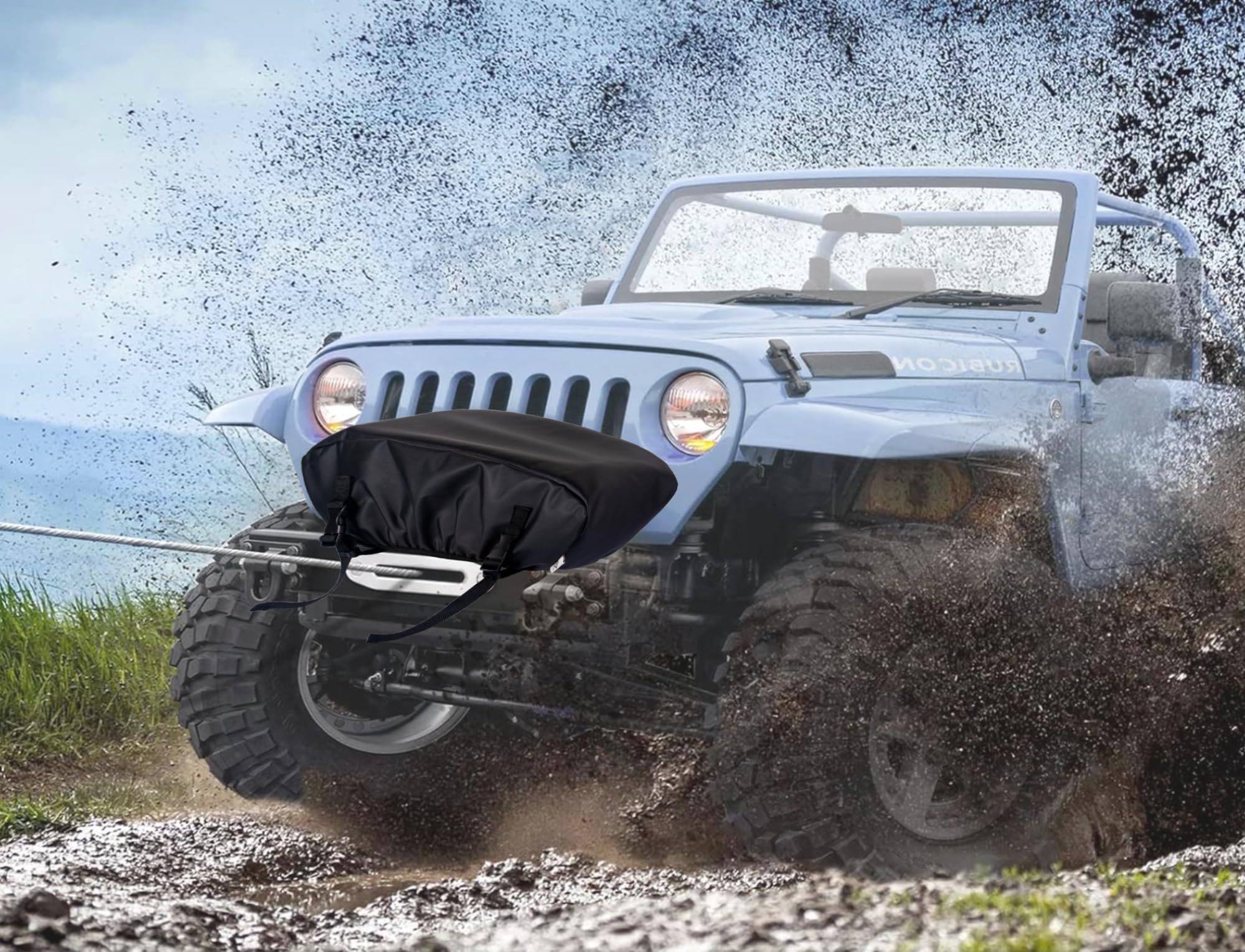 Eudora indoor/outdoor winch cover ready for versatile use