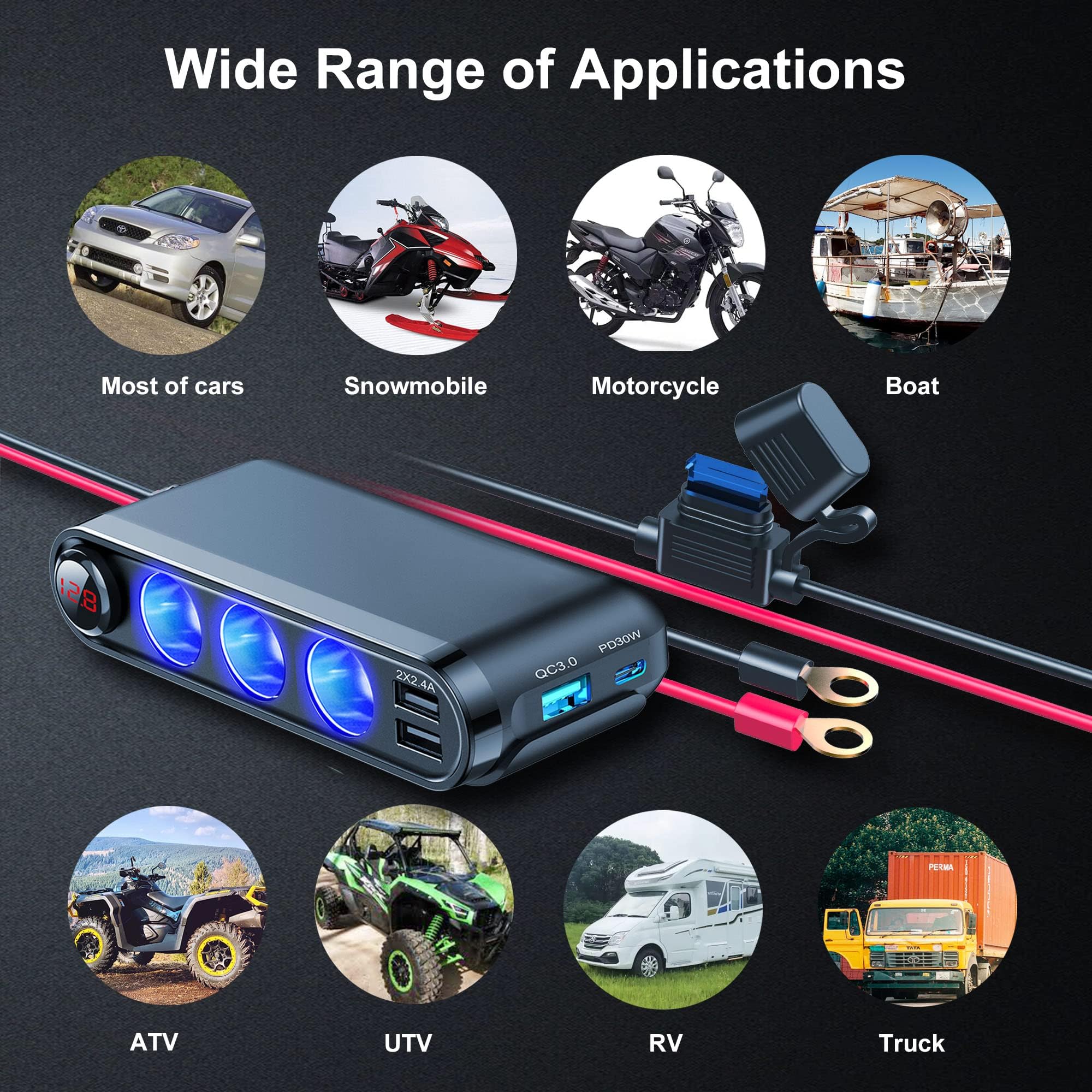 Eugizmo LED voltage display helps monitor battery health while driving.