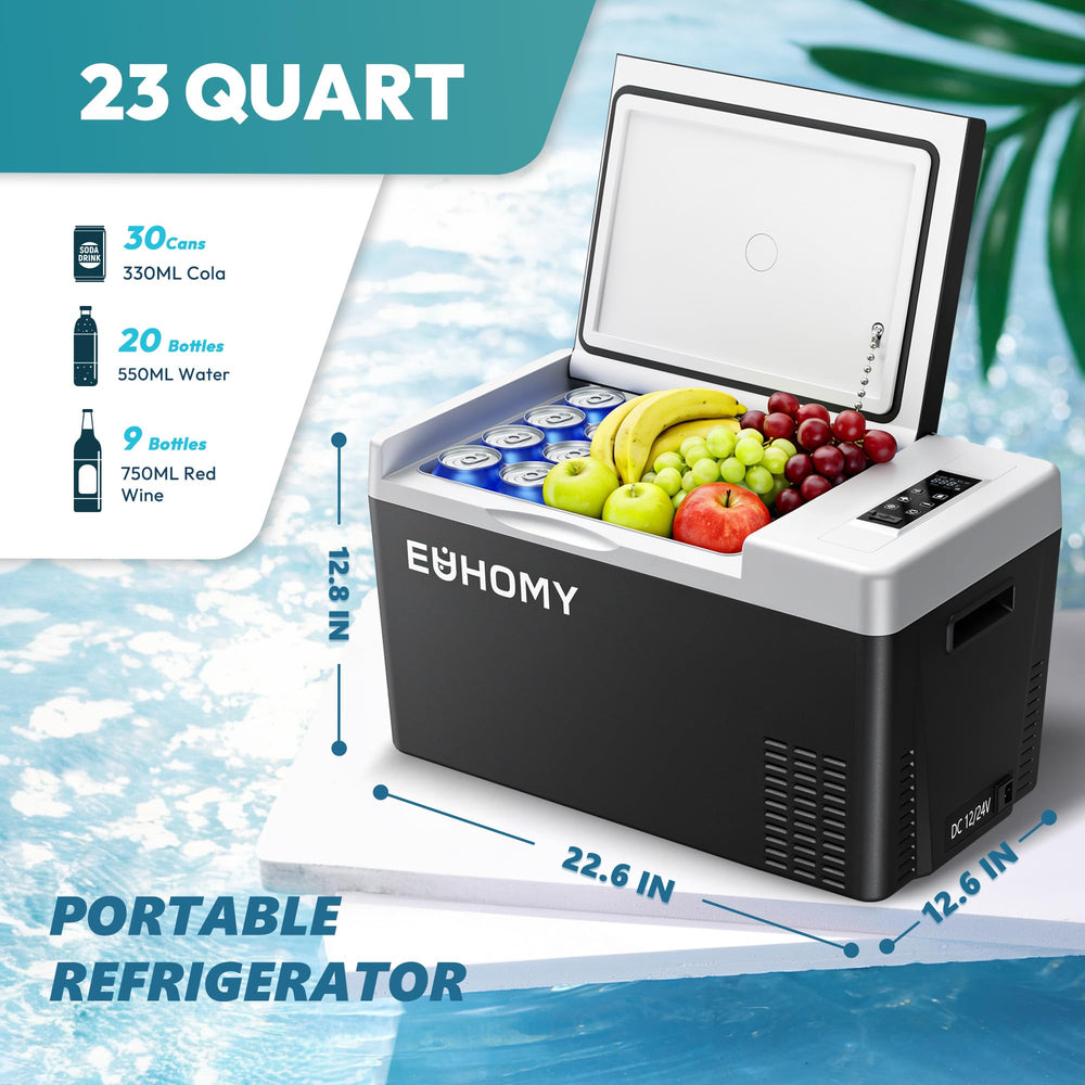 EUHOMY digital control panel demonstrating temperature control and ease