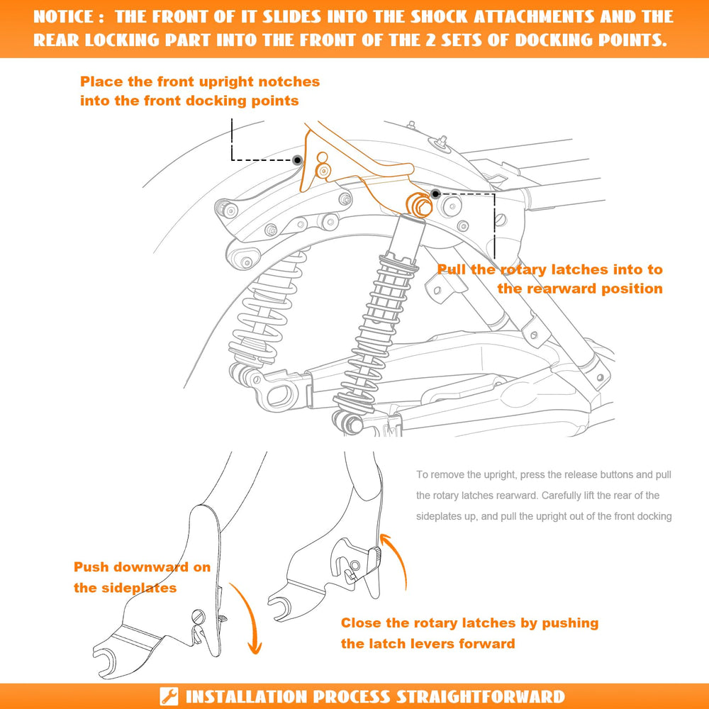 Eumti easy no-tools installation for instant backrest upgrade.