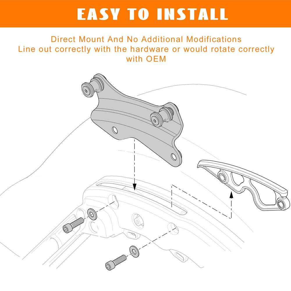 Eumti fender rail alignment close-up for Harley touring models
