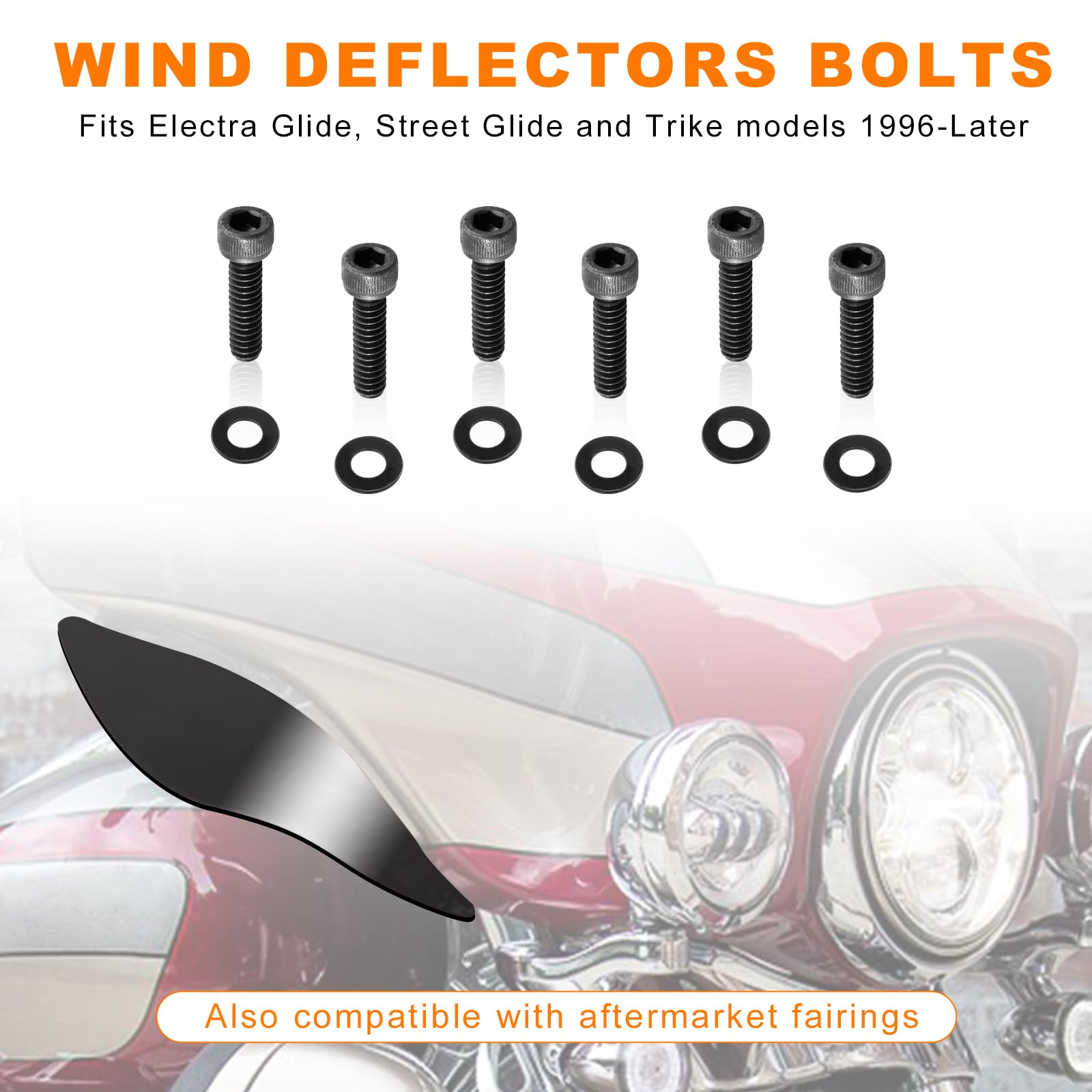 Eumti Harley touring fairing screws with washers ready for install