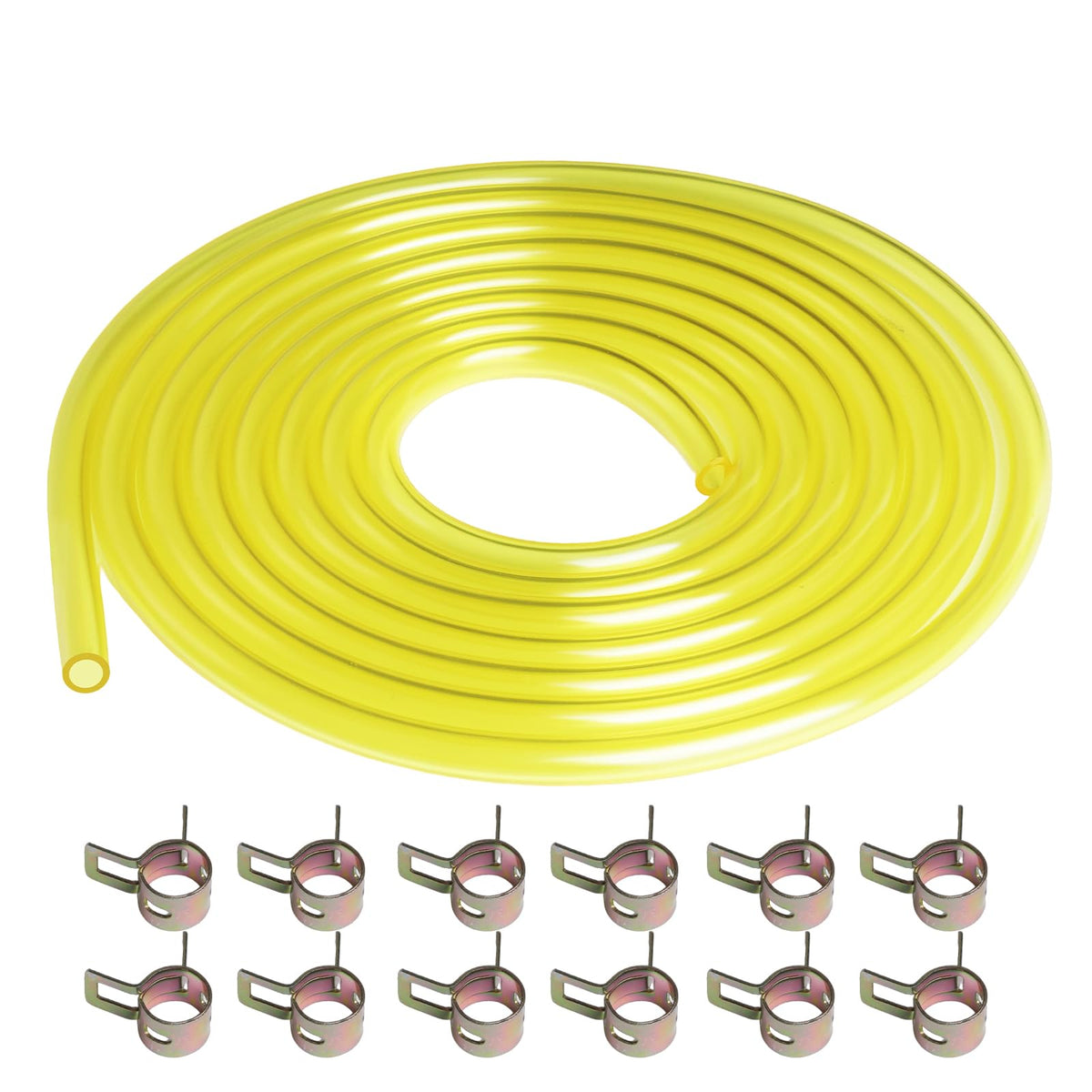 Eunice 10ft fuel line hose for small engines enabling universal fuel transfer.