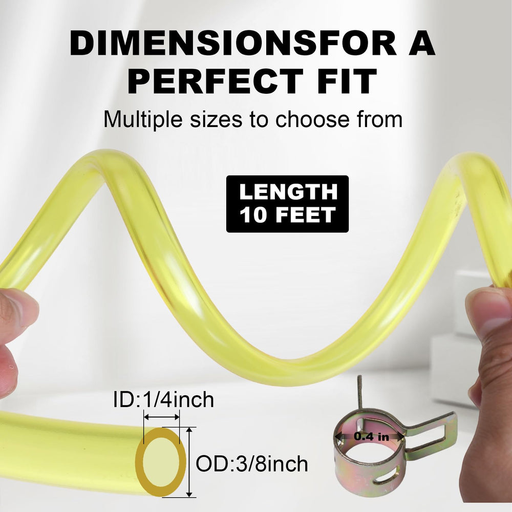 Eunice hose clamps pack (12 pieces) secures fuel connections quickly.