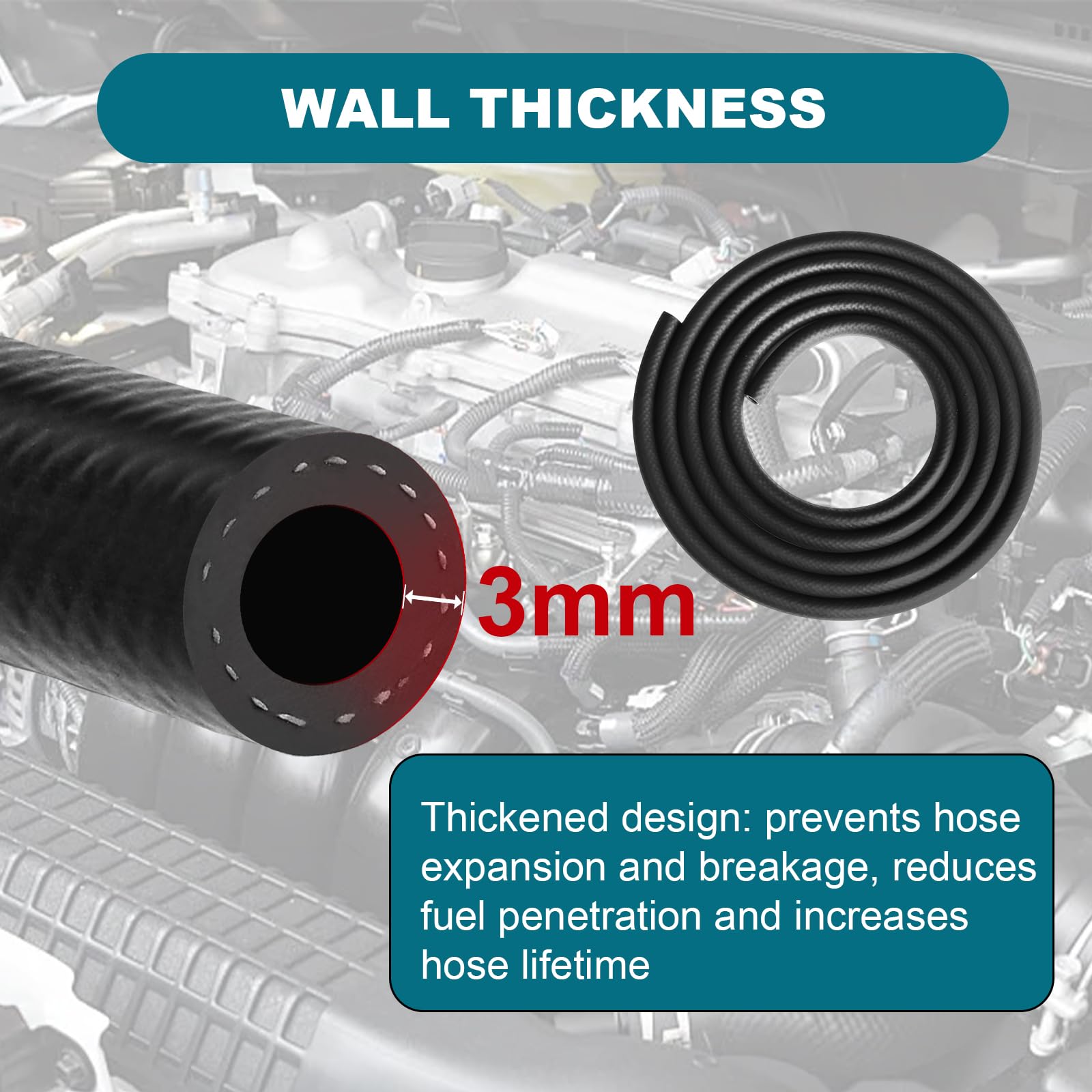 Eunice compact hose suitable for small engine fuel routing