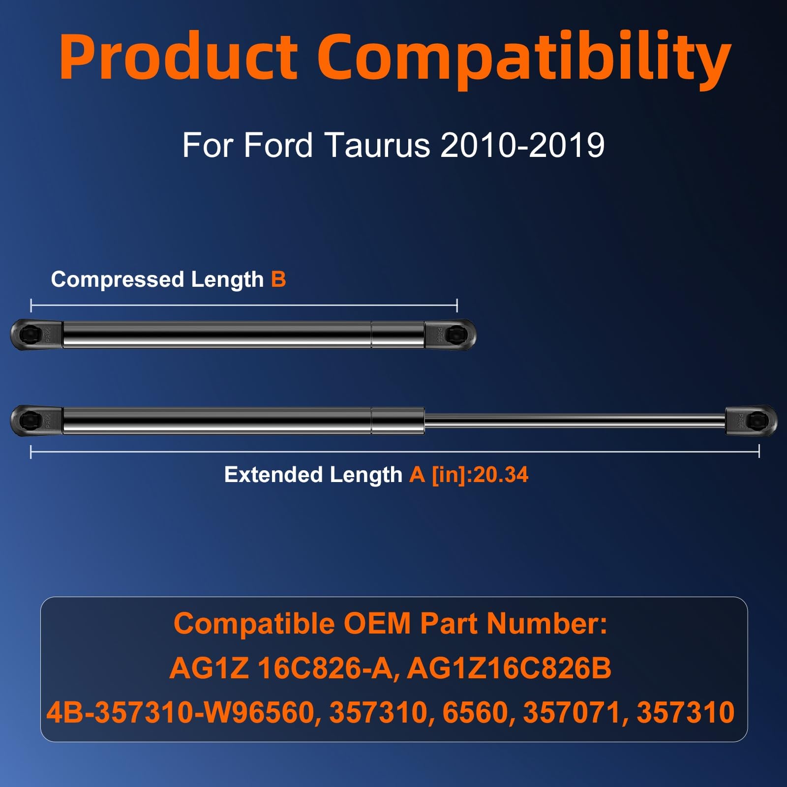 Euplokeer hood strut compatibility with OEM numbers for proper fit