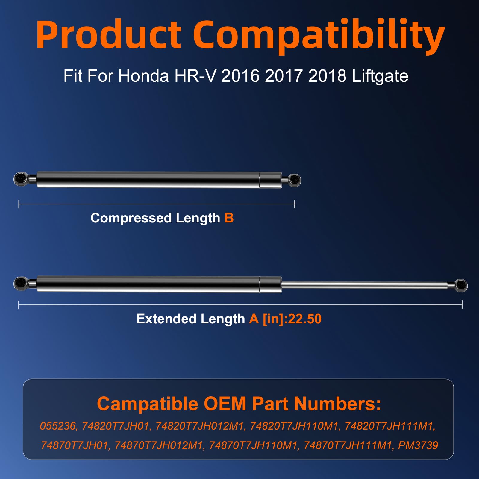 Euplokeer compatibility chart for 2016 to 2018 HR-V models