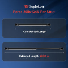 Euplokeer rv bed storage 20in gas strut supports lid