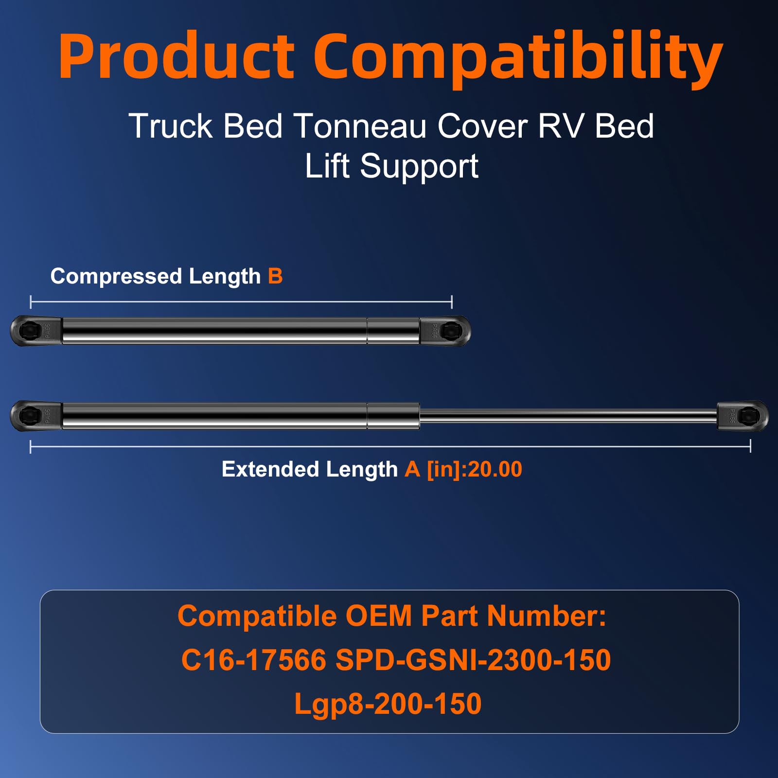 Euplokeer gas strut on truck bed tonneau provides smooth lid lift.