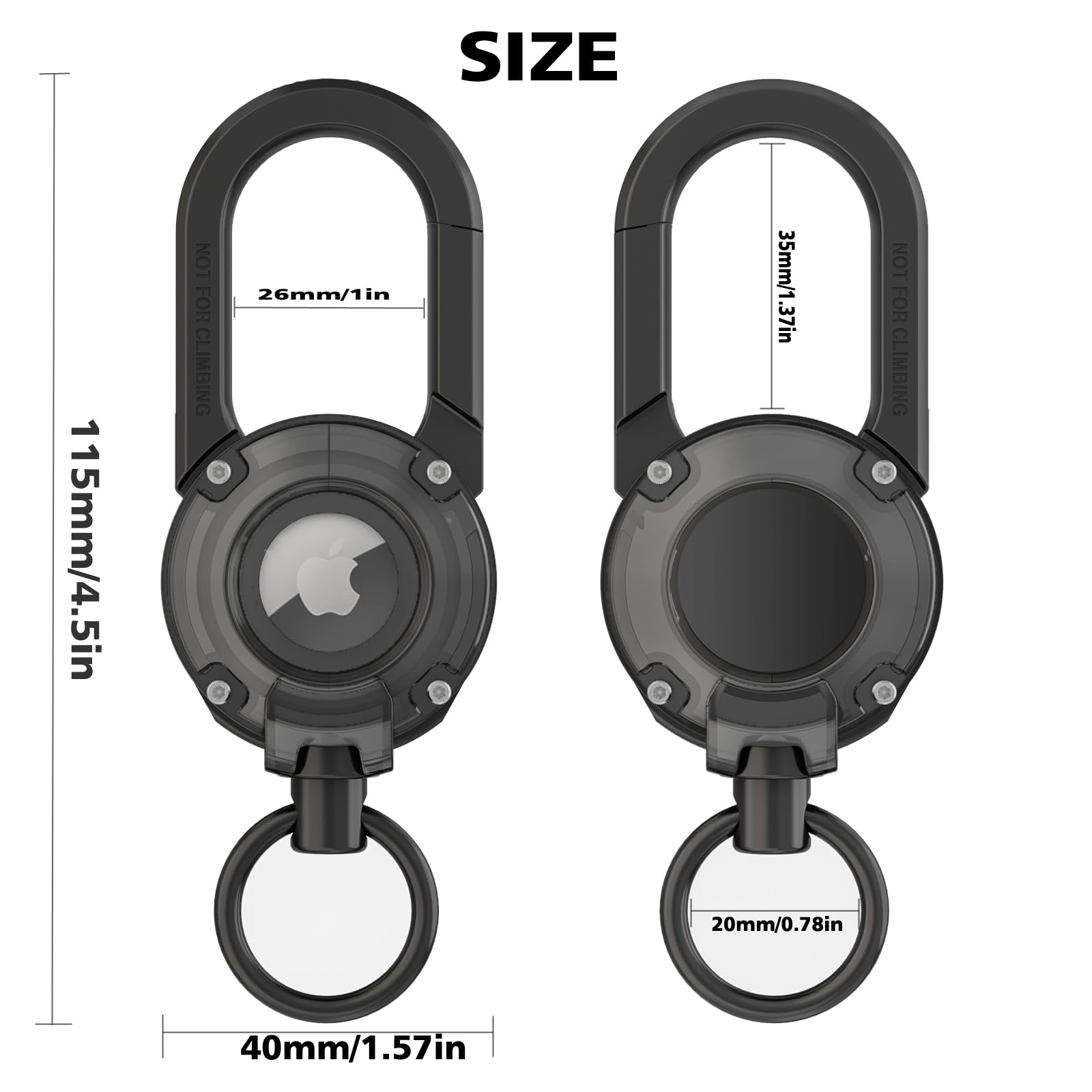 Eupterosaur AirTag protective case with 360° protection for the tracker.