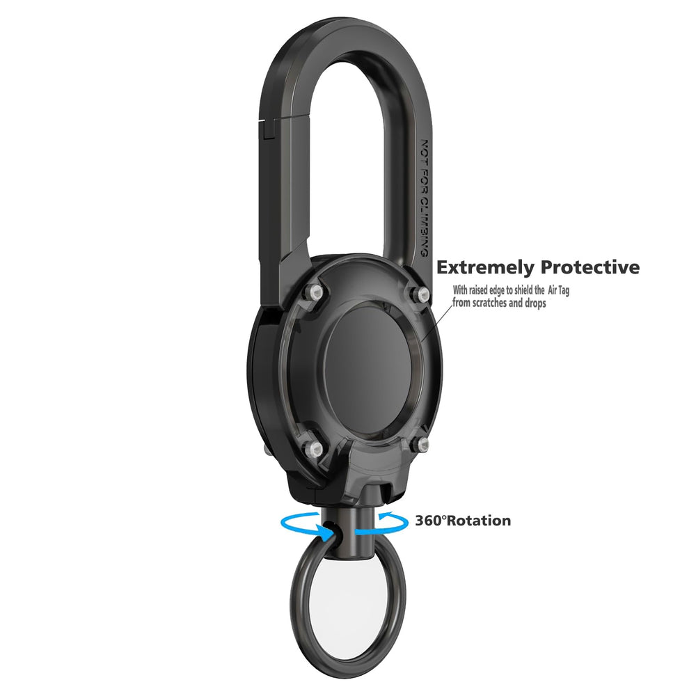 Eupterosaur carabiner attached to belt or bag for quick access.