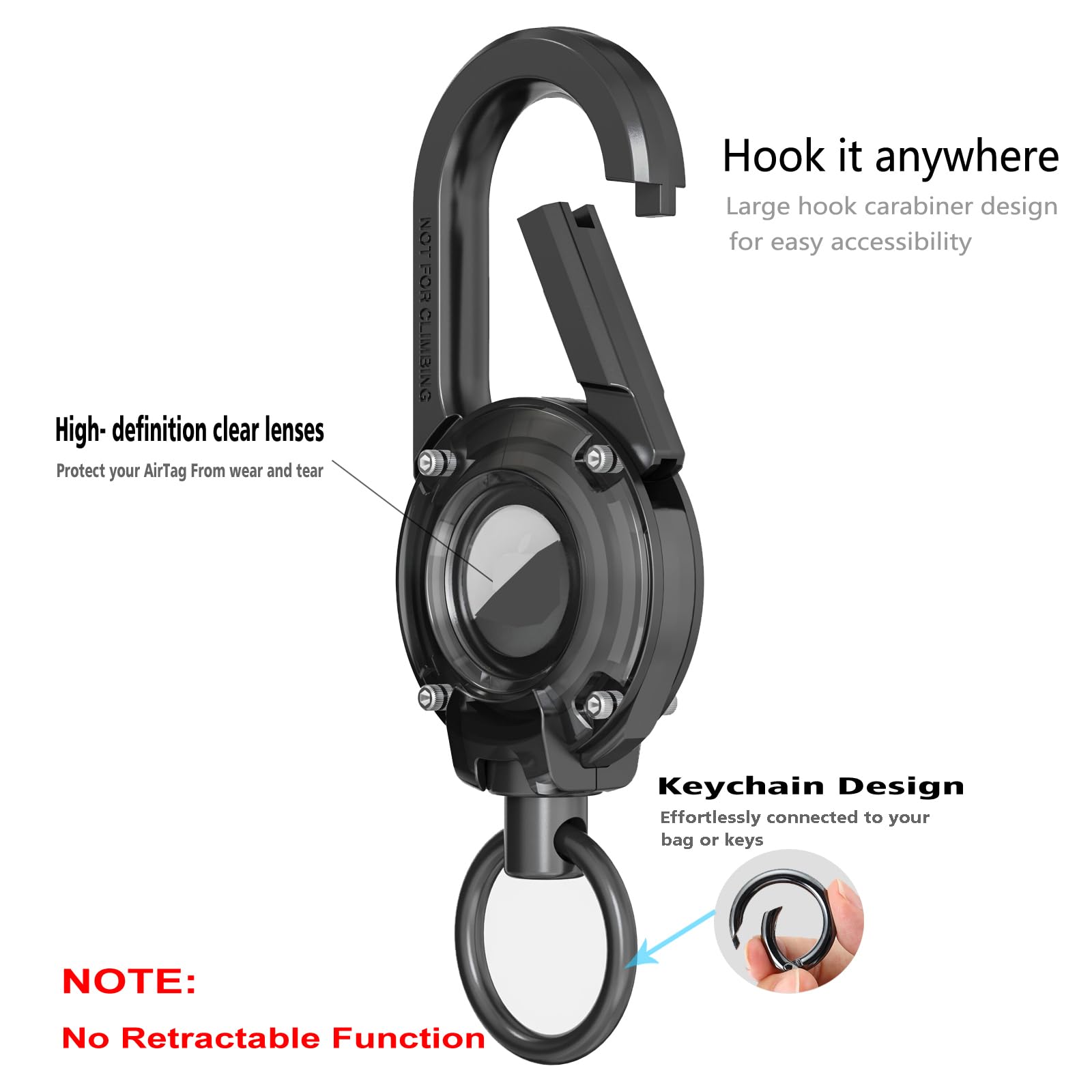 Eupterosaur multi-use keychain clipped to a backpack for easy finding.